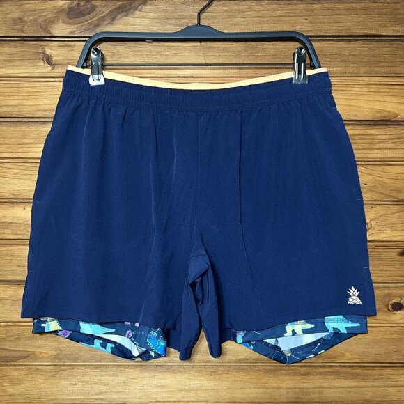 chubbies Other - Chubbies 5.5" Shorts Mens Size Large Navy Blue Dinosaur Gym Stretch Swim Shorts